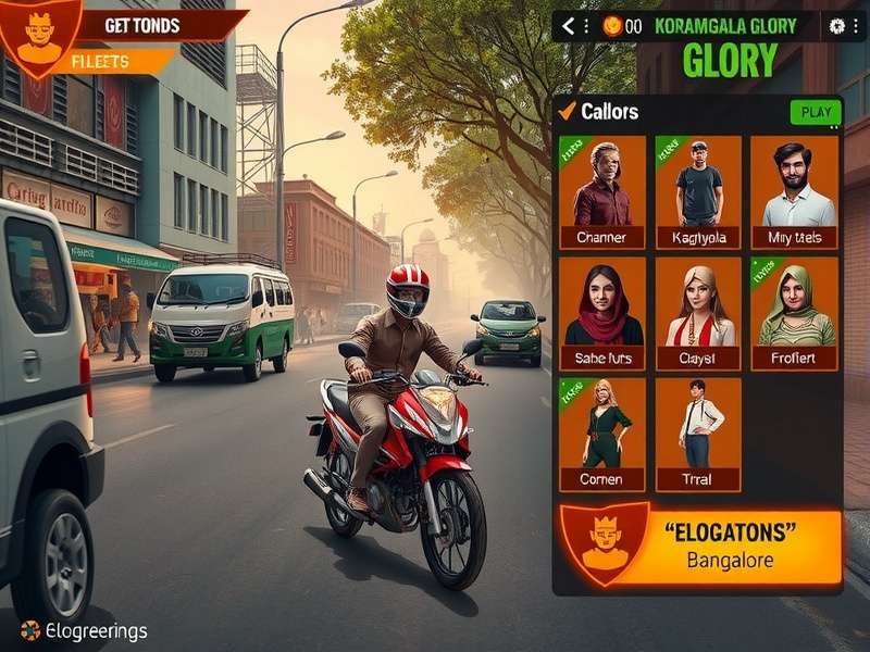 Koramangala Glory Quest gameplay screenshot showing Bangalore streets